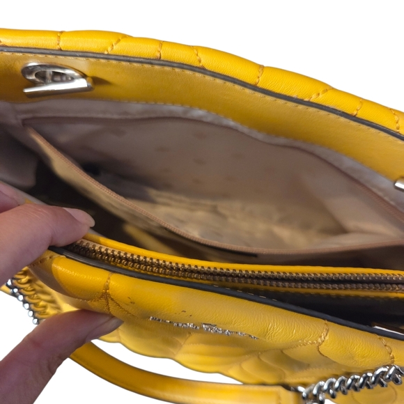 Kate Spade Quilted Yellow Chevron Tote Bag - Picture 6 of 15